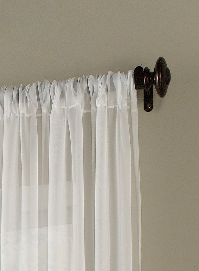 Curtainworks Soho Voile Sheer Curtain Panel, 59" X 108", Winter White - Image 3