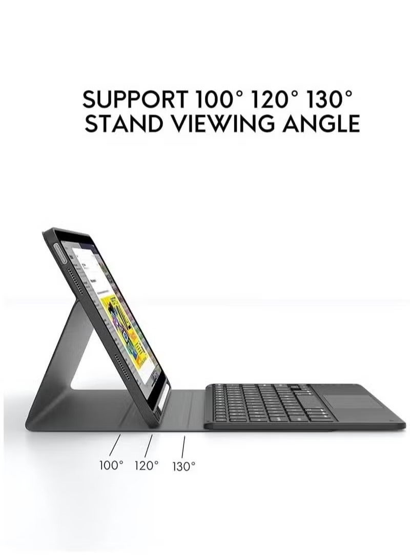 Keyboard Case for Xiaomi Pad 6 Tablet, for Pad 6 Pro 11 inch 2023 Tablet Lightweight Slim PU Stand Cover with Magnetic Detachable Bluetooth Keyboard (Black) - Image 2