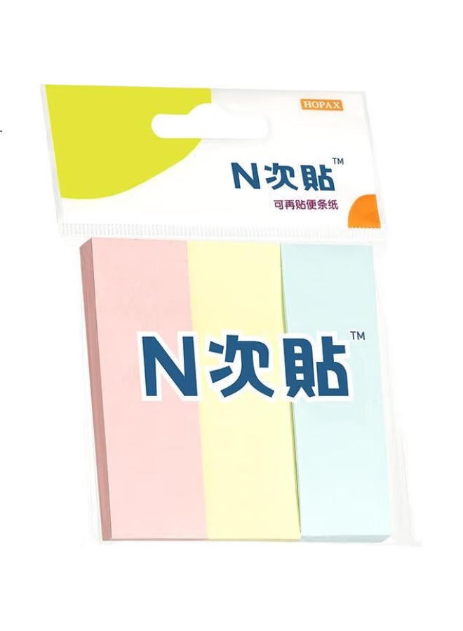 Stickn 3-Pack 300 Sheets 3-Color Divided Sticky Notes, 76*25Mm Memo Pads, 32019 - Image 1