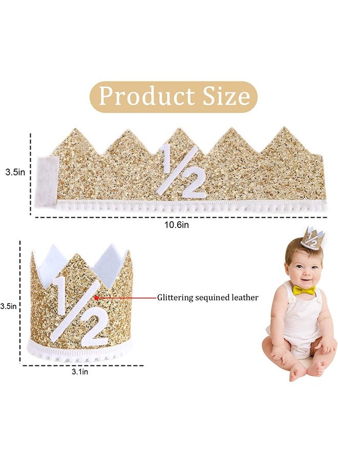 HY Birthday Party Crown, Golden Hat, Adjustable and Reusable, Royalty Decorations, Crown Supplies, for Kids Adults  - Image 2