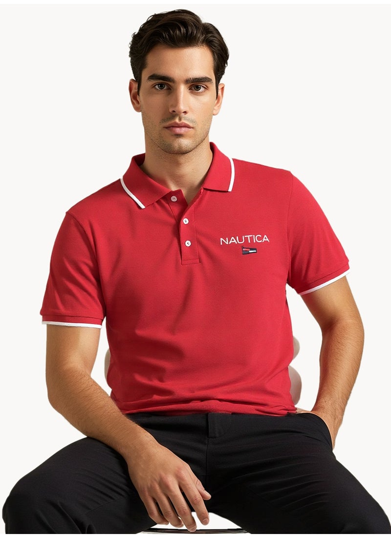 NAUTICA Basic Regular Fit Premium Cotton Logo Polo Shirt  - Image 3