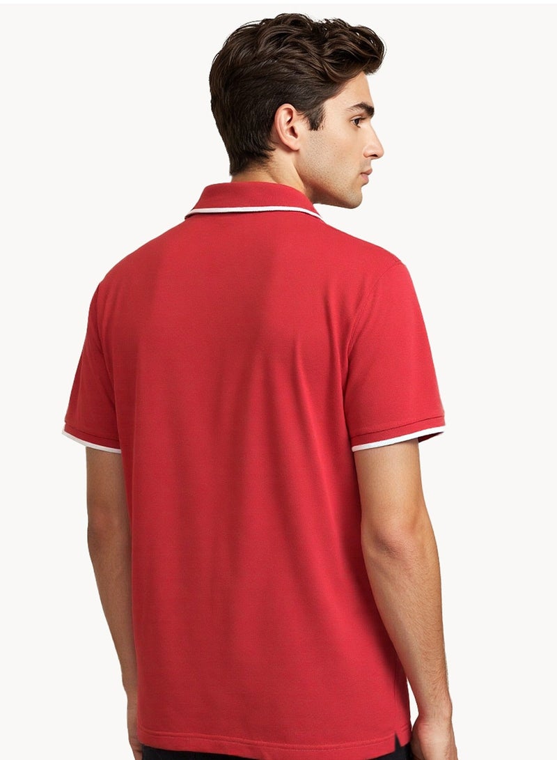 نوتيكا تيشيرت بولو قطن بريميوم بشعار وفتحة عادية - Image 2