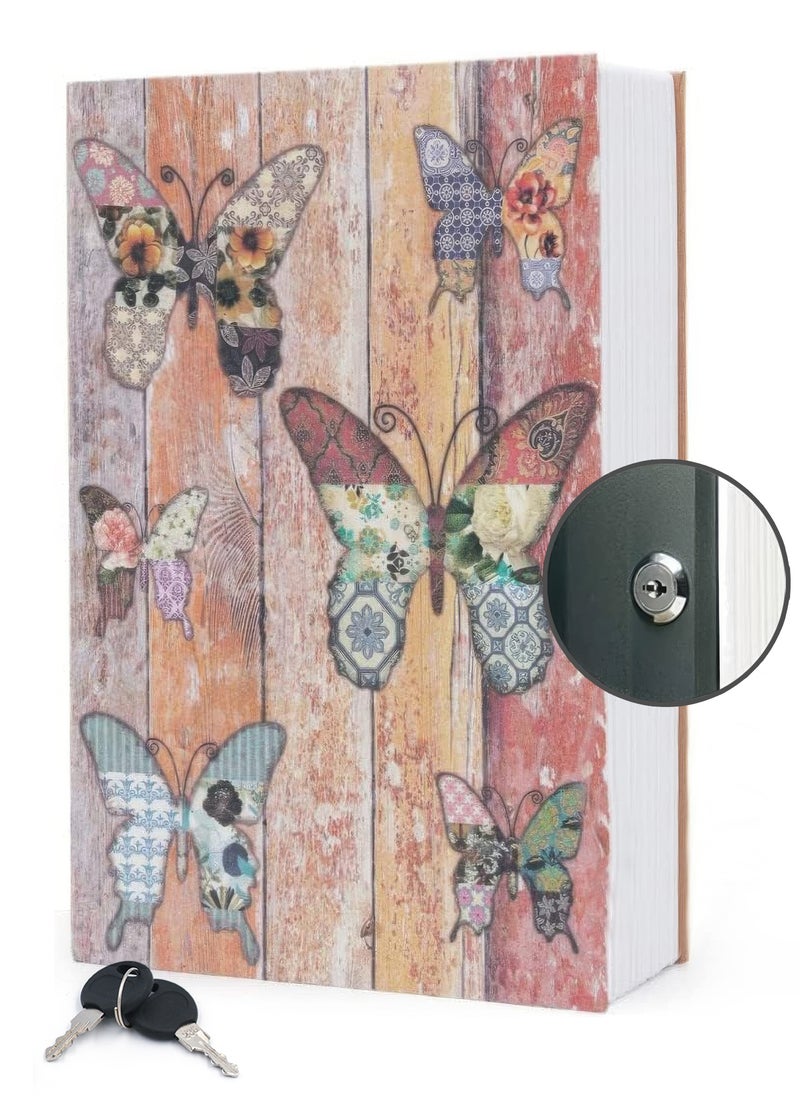 RENOVO Book Safe with Key 26 X 20 X 6.5 CM Portable Hidden Mini Safe Great for Traveling Storing Money Jewelry and Passports  - Image 1