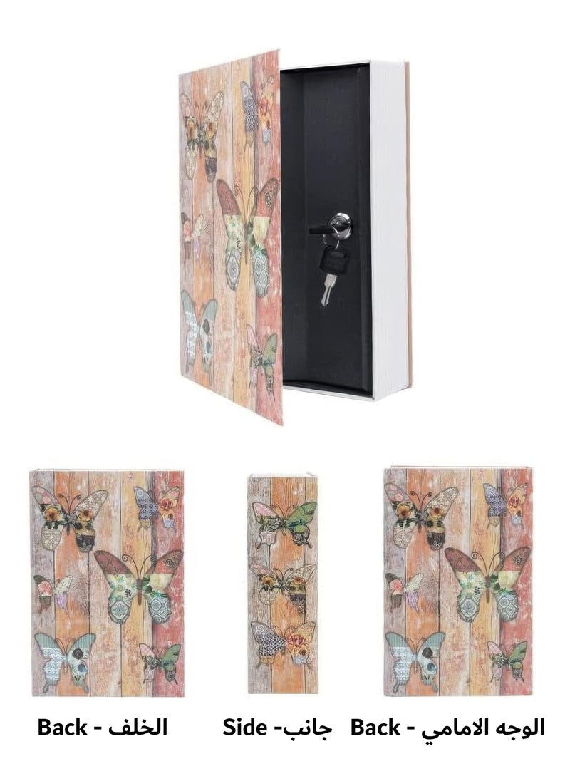 RENOVO Book Safe with Key 26 X 20 X 6.5 CM Portable Hidden Mini Safe Great for Traveling Storing Money Jewelry and Passports  - Image 4