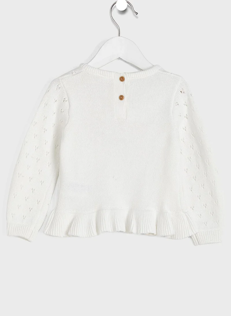 bonjour bebe Infant Knitted Top & Trouser Set