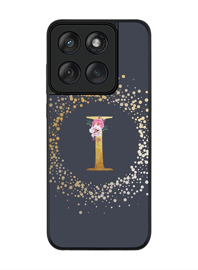 Stylizedd For Motorola MOTO Edge 60 Fusion/ Edge 60 Case,Slim fit Camera Protection, Shockproof Thin Phone cover  - Custom Monogram Floral - I  (Grey ) - Image 1