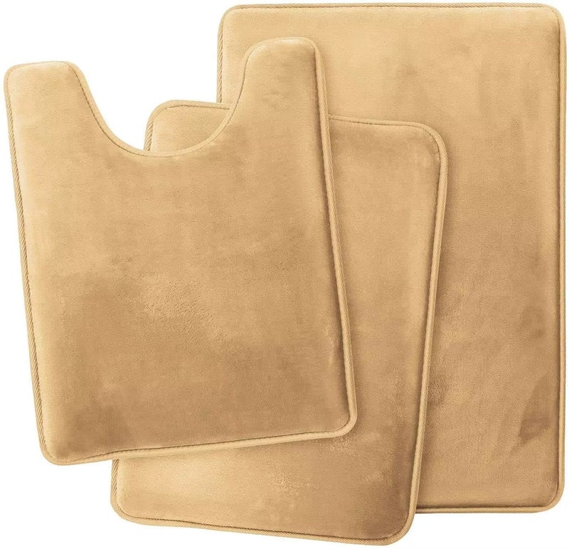 Y&D Luxury Memory Foam Bath Mat Set: Super Soft, Non-Slip & Absorbent Bathroom Rugs, 3 Piece Bath Mats for Bathroom - Image 3
