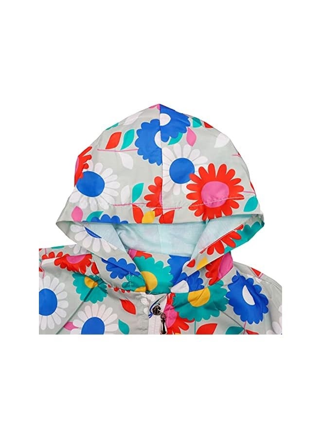 Jacket Girls Hooded Outwear Kids Windbreaker Waterproof Windproof Toddler Long Sleeve Coat Sunscreen Anti-Fog Raincoat Clothes Baby Girl Outfits Zip Up Lightweight Soft Thin Age 1-7 Years  - Image 3