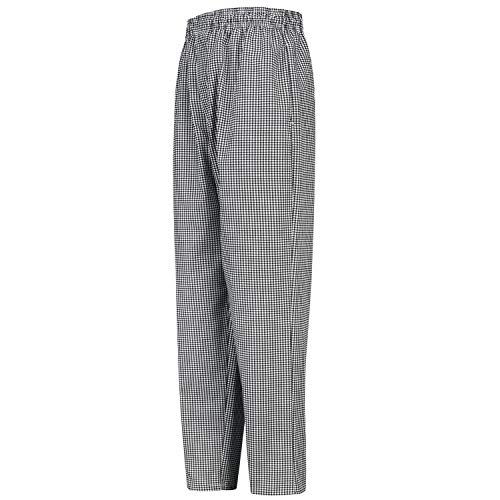 Chef Designs Men's Baggy Chef Pant, Black/White Check, Large - Image 3