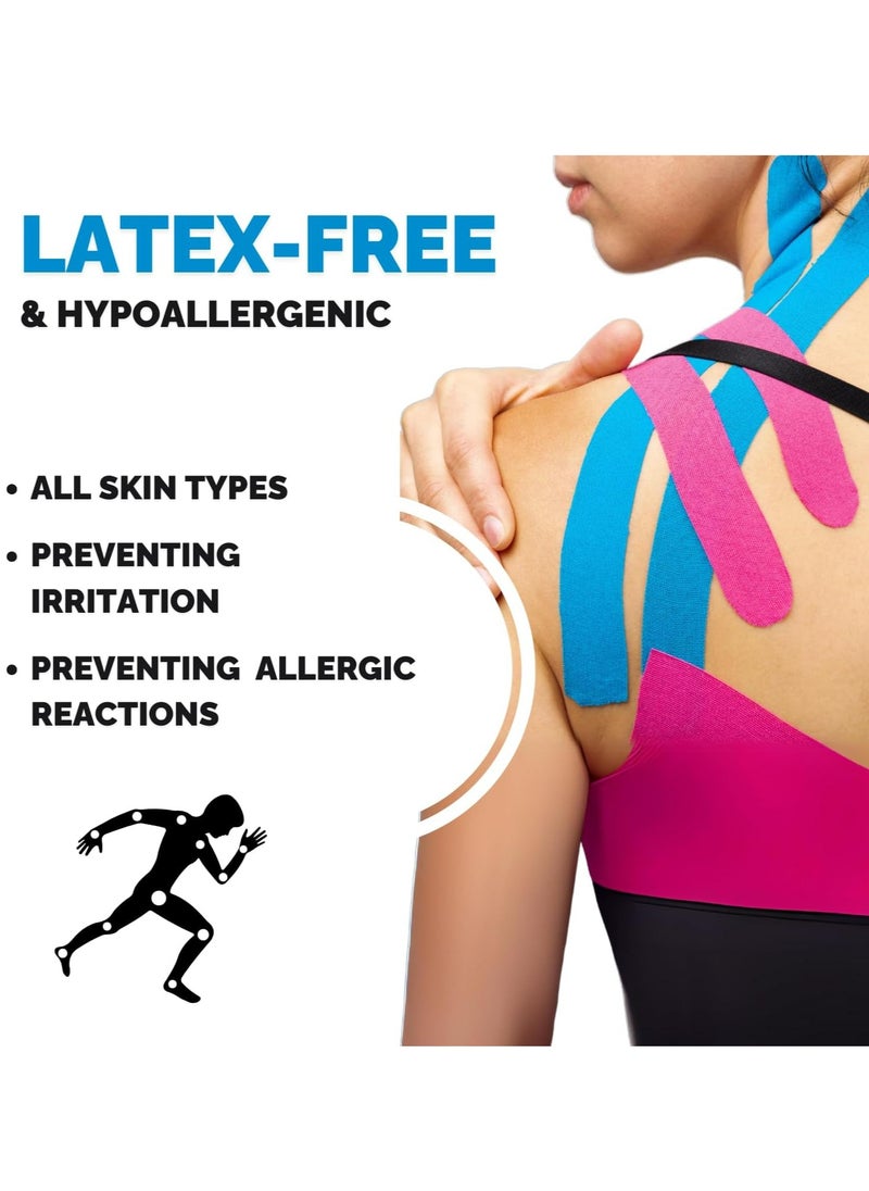 Oasisgalore Waterproof Kinesiology Tape, 2"x16.5 ft., Latex-Free, for Muscle Pain Relief and Joint Support (Black)  - Image 5