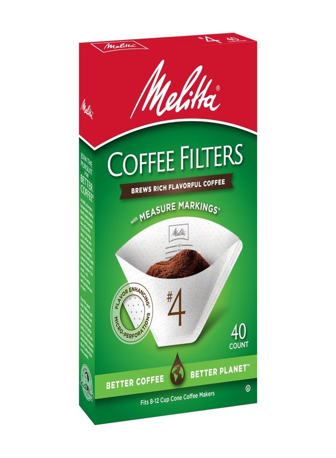 Melitta #4 Cone Coffee Filters, White, 40 Total Filters Count - Packaging May Vary - Image 4