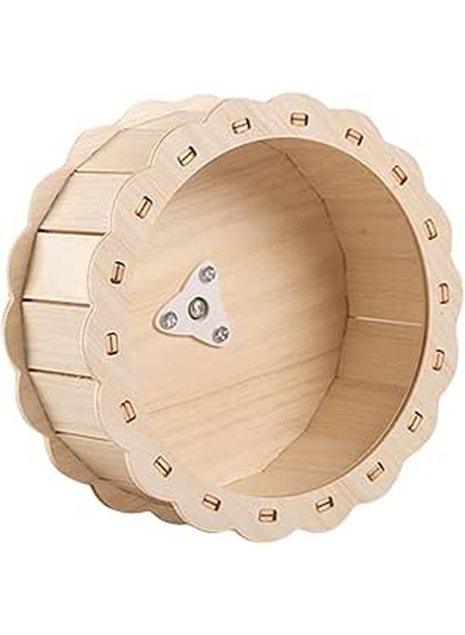 Silent Wooden Hamster Wheel Sunflower Running Exercise For Small Pets Smooth Rounded Edges Quiet Spinner Healthy Active Hamsters Gerbils - Image 1
