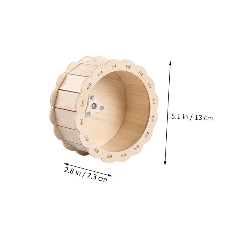 Silent Wooden Hamster Wheel Sunflower Running Exercise For Small Pets Smooth Rounded Edges Quiet Spinner Healthy Active Hamsters Gerbils - Image 3