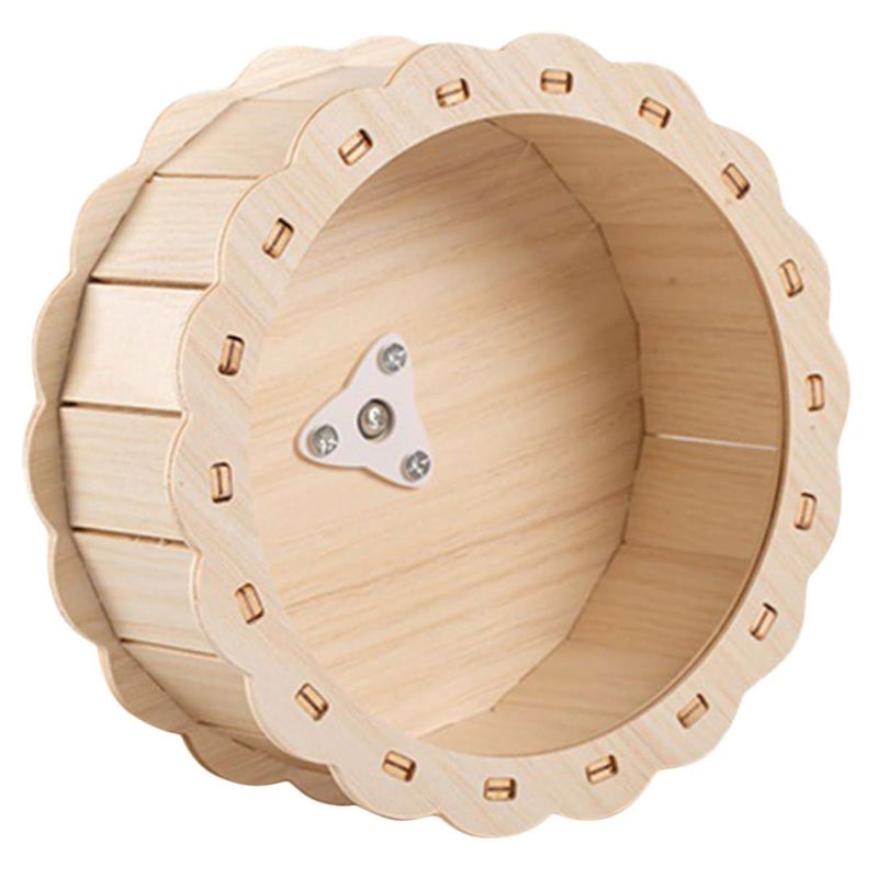 Silent Wooden Hamster Wheel Sunflower Running Exercise For Small Pets Smooth Rounded Edges Quiet Spinner Healthy Active Hamsters Gerbils - Image 2