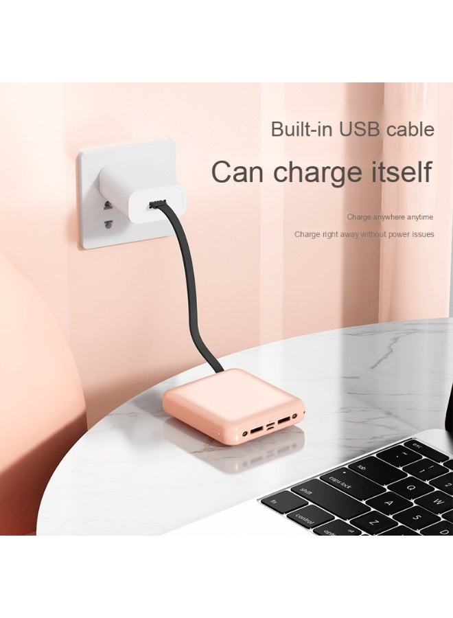 20,000mAh Mini Power Bank with Built-in Cable - High Capacity, Fast Charging, Portable Charger - Image 3