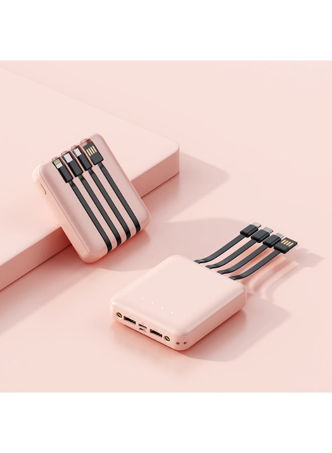20,000mAh Mini Power Bank with Built-in Cable - High Capacity, Fast Charging, Portable Charger - Image 1