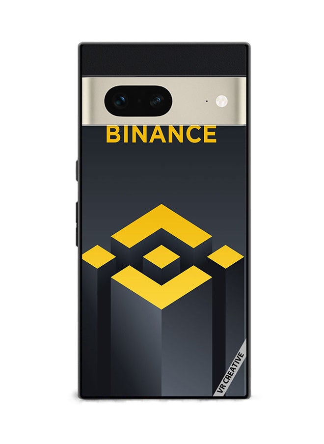 VR CREATIVE - Protective Case Cover For Google Pixel 7 Binance Logo Design Multicolour - Image 1