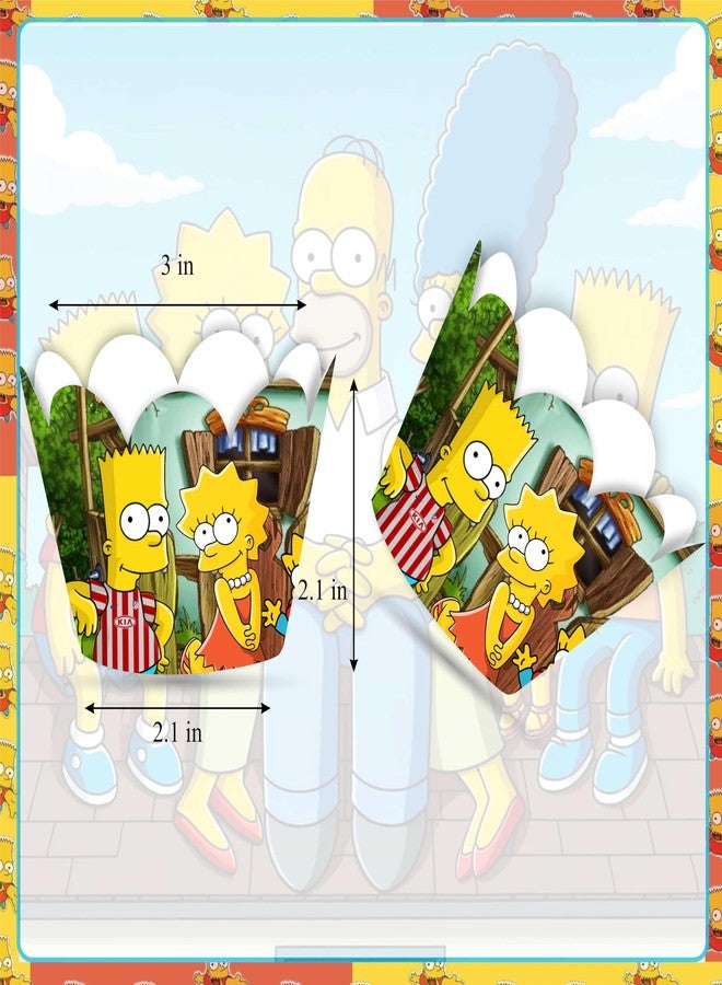 Seyal "Brt Simpson Cupcake Wrapper - Cartoon Theme Birthday Party Decorations for Boys Girls - Donut Party Supplies for Cupcakes, Muffins, and Desserts - Perfect for Birthday Celebrations & Events" - Image 5