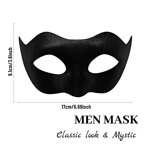 IncreDecor Masquerade Mask Men and Women, Masquerade Mask for Men, Faux Leather (Handsome) - Image 3