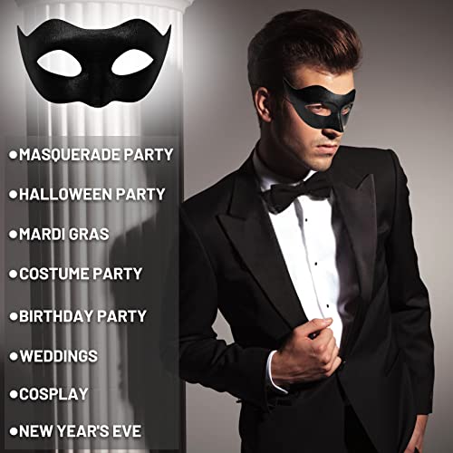 IncreDecor Masquerade Mask Men and Women, Masquerade Mask for Men, Faux Leather (Handsome) - Image 5