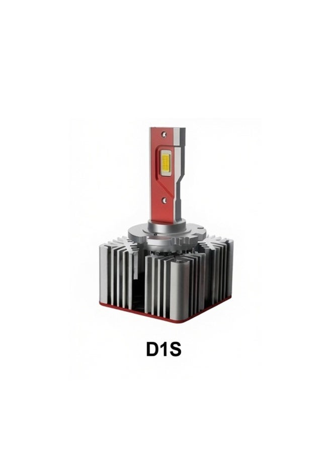 مصباح أمامي للسيارة من سلسلة D بتقنية LED، طراز Y5D-D1-6500K، ضوء أبيض 6500 كلفن، قدرة 55 واط، مصباح عالي السطوع، تصميم تبريد من الألومنيوم المستخدم في صناعة الطائرات، عمر افتراضي طويل. - Image 1