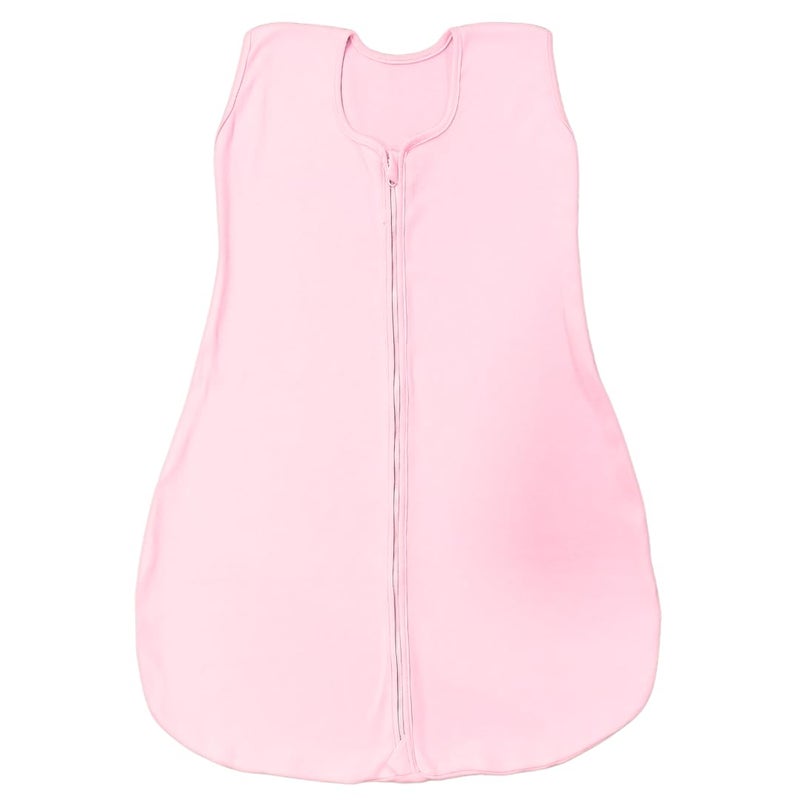 ZIKKU Baby Sleeping Bag 100% Cotton, Newborn Baby Sleeping Bag, Washable, Soft and Breathable, Double Zipper, Sleeveless, Cozy Sleeping Sack for Babies and Toddlers (Pink, 6-12 Months) - Image 1