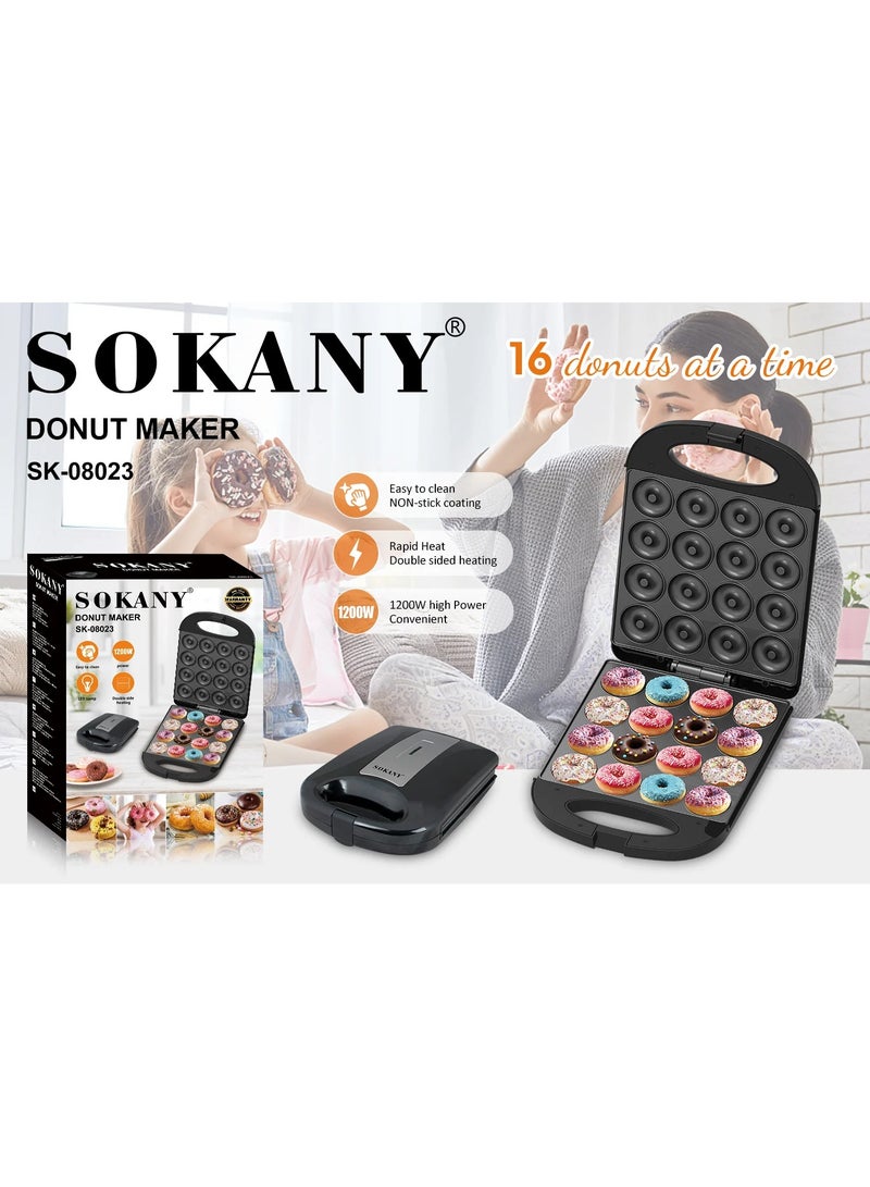 sokany SK-08023 Sokany Donut Maker Large, 1200W – Non-Stick Electric Donut Machine for Home Use, - Image 2