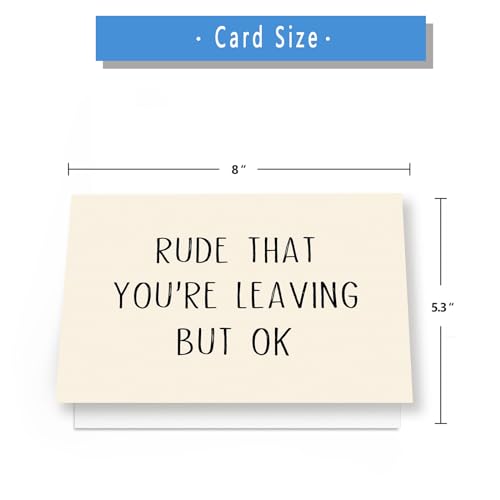 Asmallgf Rude Coworker Leaving Farewell for Women Men, Humorous Work Friend Going Away Gifts, Rude That You're Leaving But Ok - Image 2