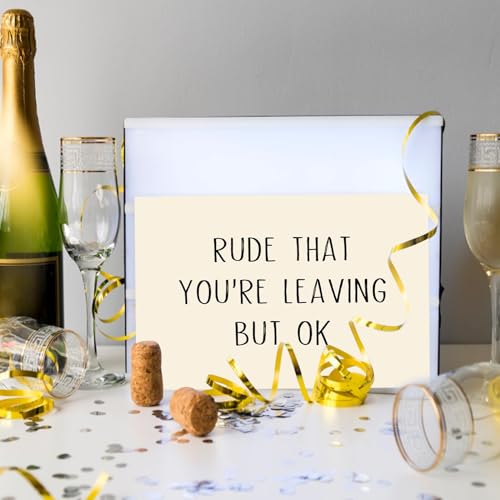Asmallgf Rude Coworker Leaving Farewell for Women Men, Humorous Work Friend Going Away Gifts, Rude That You're Leaving But Ok - Image 5