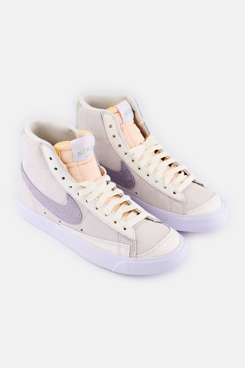 Nike Women Blazer Mid 77 Lace Up Outdoor Shoes, Light Grey  - Image 1