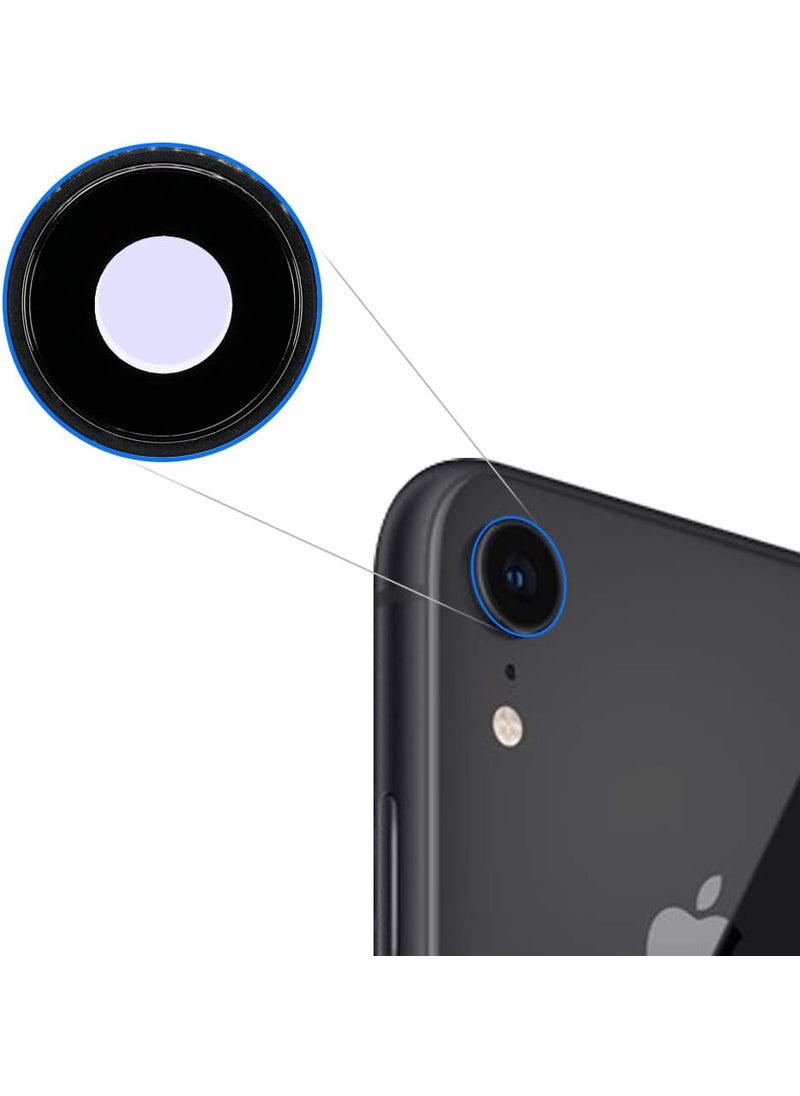Mmobiel - MMOBIEL Back Rear Camera Glass Lens Replacement Compatible with iPhone XR  61 inch  2018  Incl Double Sided Adhesive Tweezer and Cloth  Black - Image 1