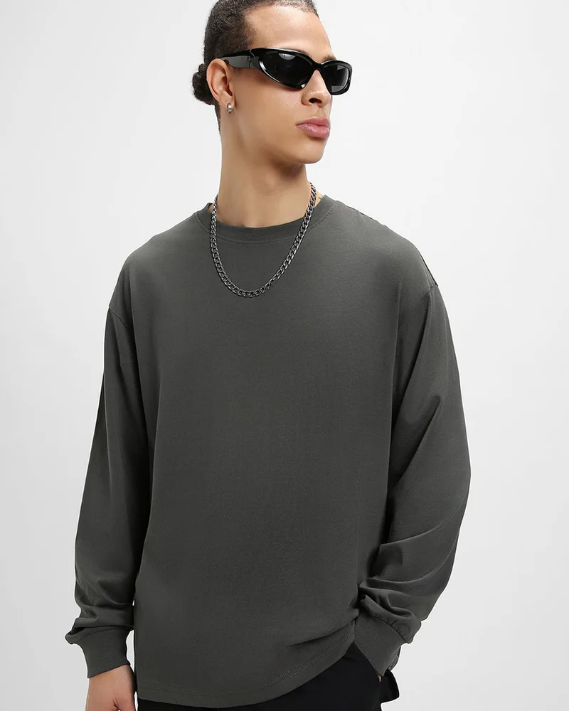 بيواكوف تيشيرت رجالي رمادي واسع