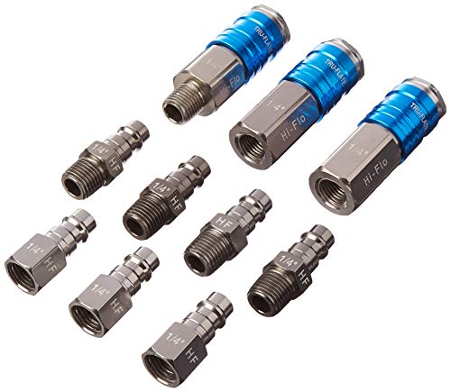Tru-Flate 13-907 1/4" HI FLO Design x 1/4" NPT Aluminum Plug/Coupler Set - Image 2