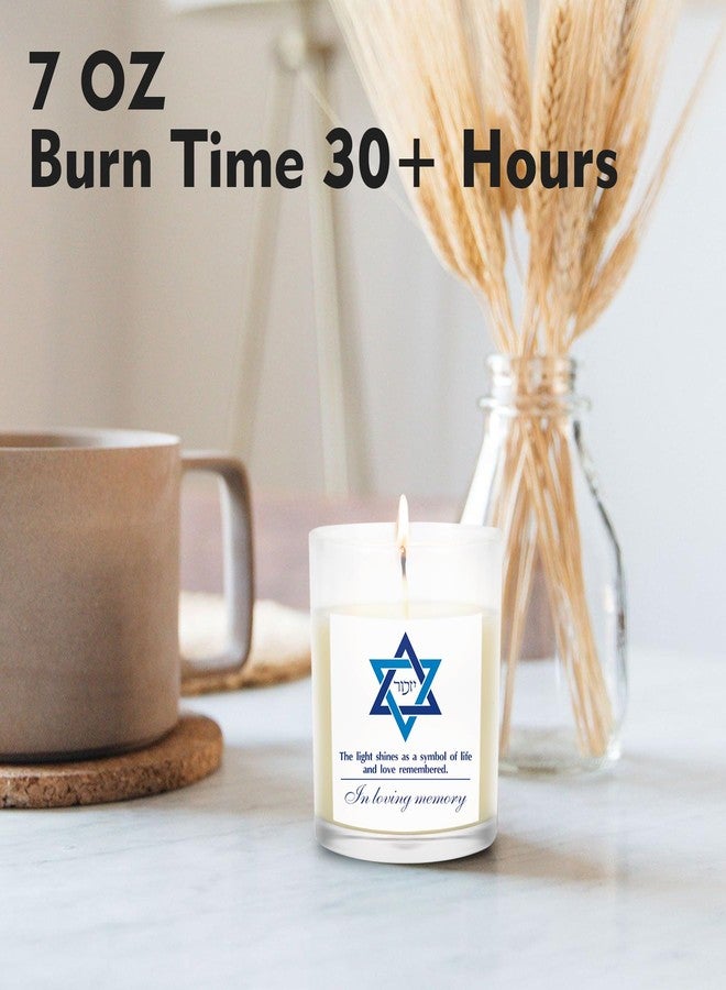 Ohmique Yahrzeit Candles - Yahrzeit Memorial Candles, Yahrzeit for Jewish Memorial, Sympathy Gift for Loss of Loved One, Jewish Remembrance Bereavement Gifts, Natural Soy Wax Hand Poured 7oz - Image 3