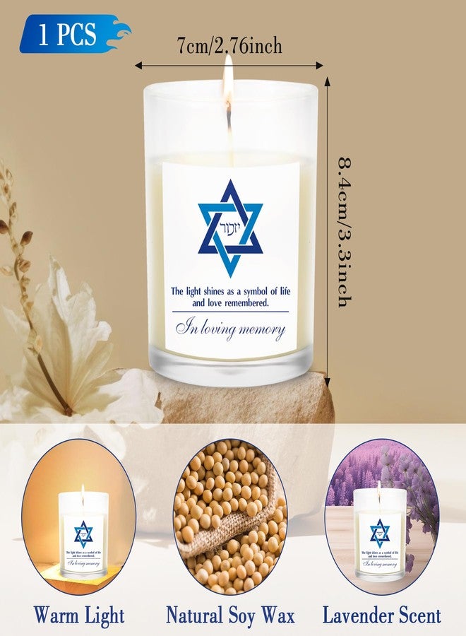 Ohmique Yahrzeit Candles - Yahrzeit Memorial Candles, Yahrzeit for Jewish Memorial, Sympathy Gift for Loss of Loved One, Jewish Remembrance Bereavement Gifts, Natural Soy Wax Hand Poured 7oz - Image 2