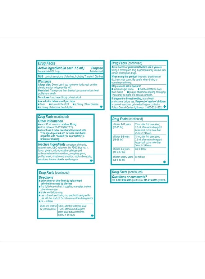 IMODIUM A-D Children's Liquid Anti-Diarrheal Medicine with Loperamide Hydrochloride for Diarrhea Symptom Treatment & Control for Kids, Mint Flavor, 4 fl. oz - Image 5