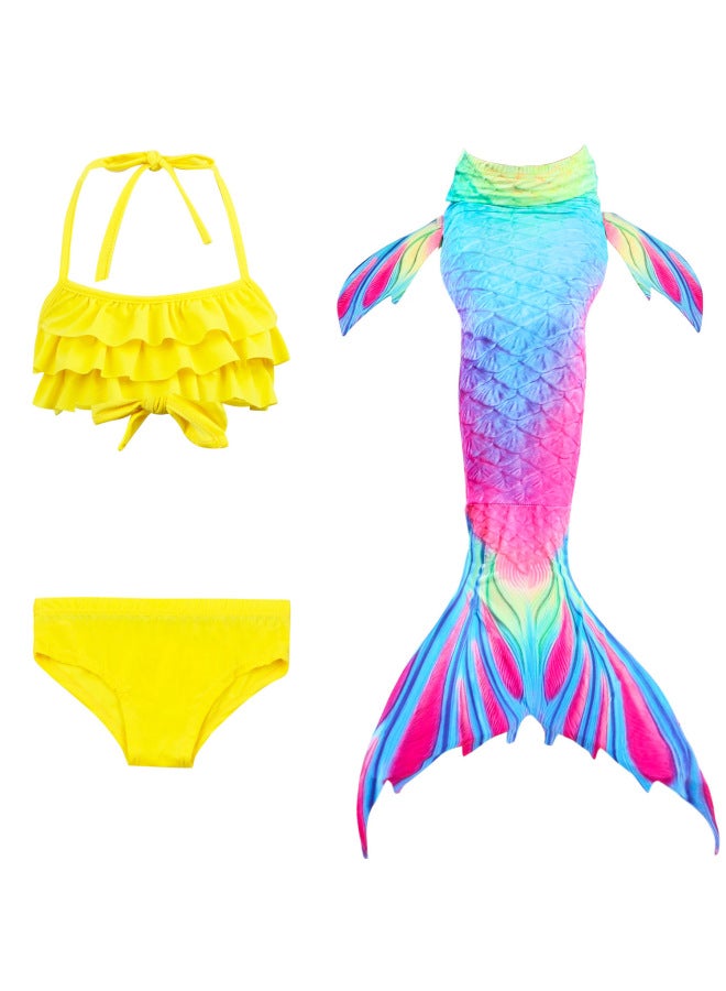 Swimsuit - Girls Mermaid Tail Swimsuit - CX05, 130 - Kids Swimming Costume, Beach Bikini, Summer Swimwear, Quick Dry, Pool Party, Bathing Suit Swimsuit - Image 1