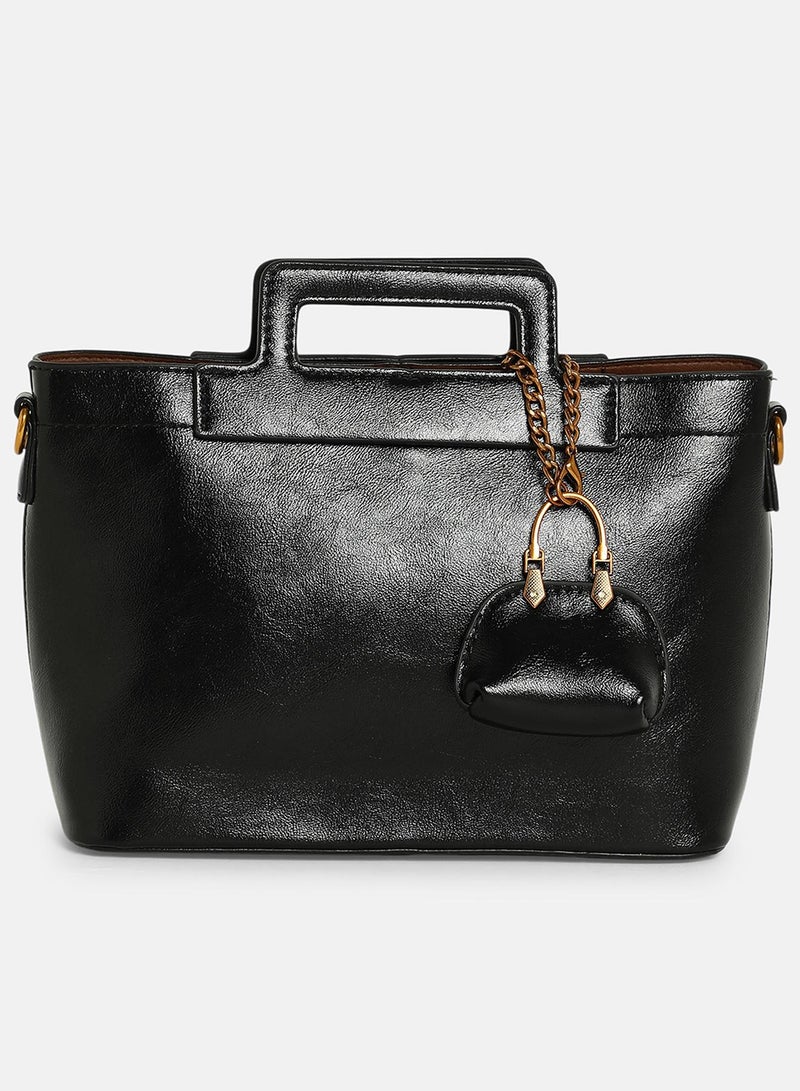 Solid Zip Lock Regular Vegan Leather Hand Bag For Women