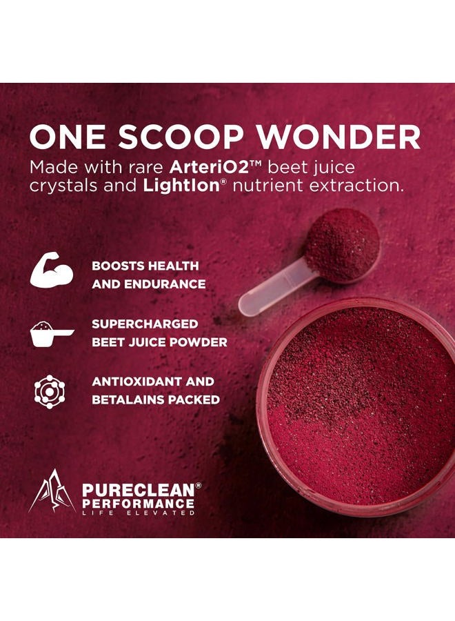 PureClean Performance PureClean Beet Juice Powder - Nitric Oxide Booster - 100% USA Grown Beets - Beet Root Powder - High Blood Pressure Supplements - Blood Flow, Hearth Health & Circulation Superfood, 30 Servings, 300g - Image 3