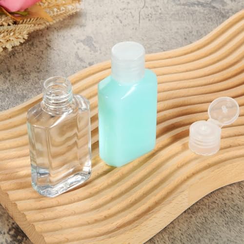 maycreate مجموعة زجاجات السفر MAYCREATE® 4 قطع لمنتجات التجميل، زجاجة شامبو بلاستيكية 100 مل، مجموعة زجاجات مستحضرات التجميل للسفر، زجاجات شفط شفافة مع غطاء قابل للطي، حاويات سفر مانعة للتسرب للشامبو واللوشن - Image 4