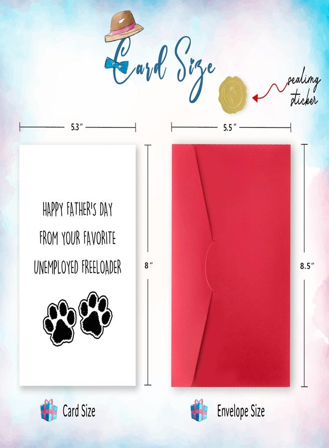 ATTLVV Funny Dog Dad Fathers Day Card,Cute Father's Day Gift from Dog Cat,Happy Dog Dad Gifts for Men Husband - Image 2