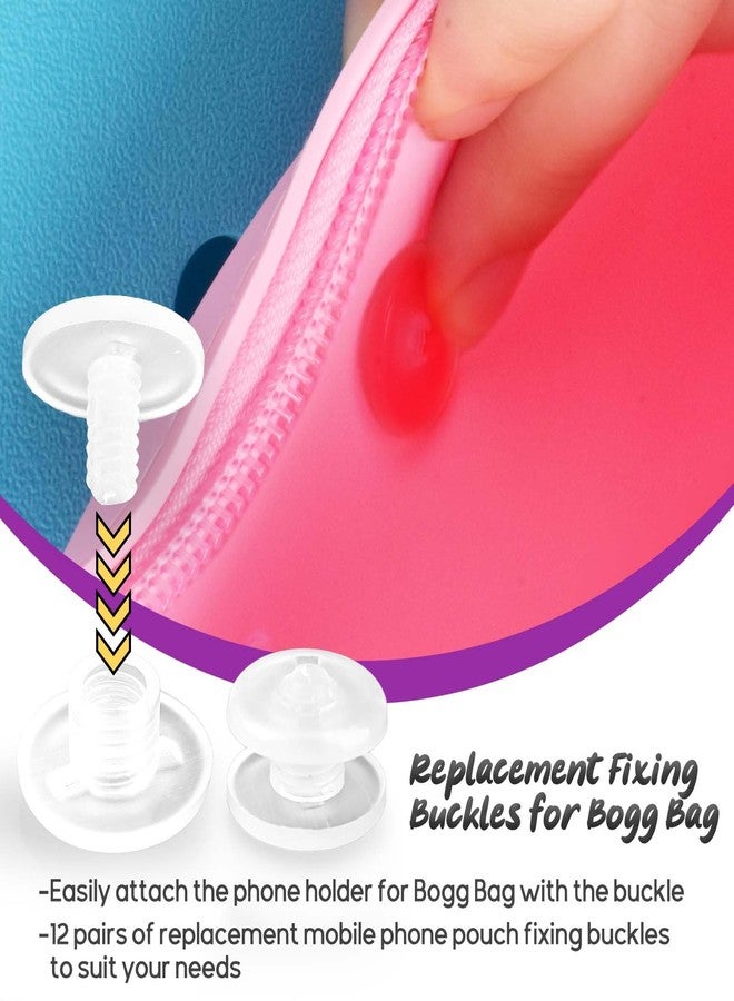 CONLI 12 Pairs Phone Holder Replacement Buttons for Bogg Bag, Insert Replacement Parts Mobile Phone Storage Bag Fixed Buckle Replacement Compatible with Bogg Bag Accessories - Image 4