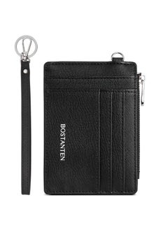 Bostanten BOSTANTEN Small Wallet For Women RFID Leather Credit Card Holder Slim Wristlet Keychain Wallet With Zipper Pocket  - Image 1