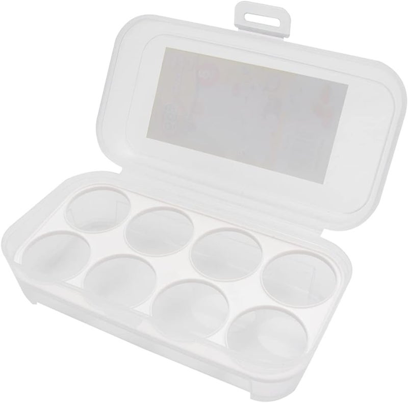 cheekyglo Plastic Egg Storage Tray 8 Eggs Refrigerator Egg Holder Tray Plastic Egg Container Fridge Organizer with Lid Egg Storage Organizer Refrigerator Storage Container 8 Egg Tray - Image 1