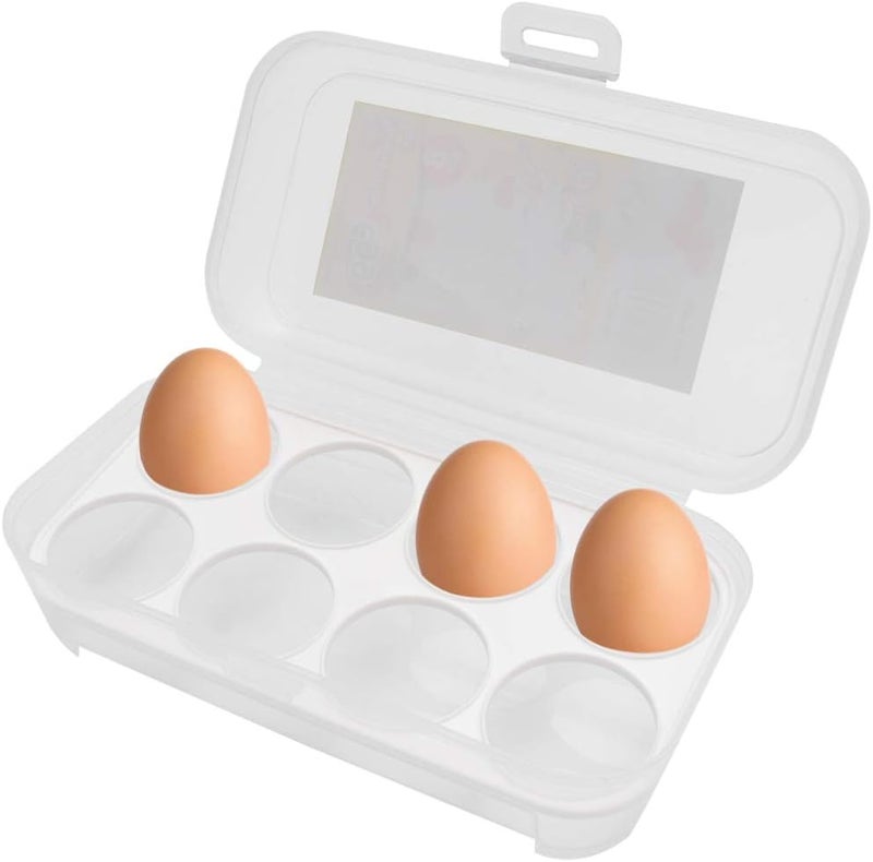cheekyglo Plastic Egg Storage Tray 8 Eggs Refrigerator Egg Holder Tray Plastic Egg Container Fridge Organizer with Lid Egg Storage Organizer Refrigerator Storage Container 8 Egg Tray - Image 5