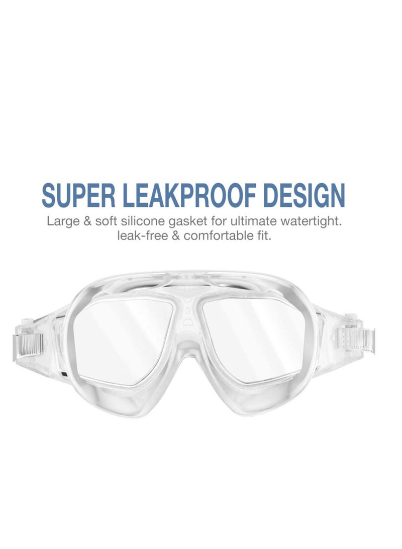 SYOSI Swim Mask Wide View Swimming Mask Goggles Anti-fog Waterproof Diving Goggles for Adults Men Women Spearfishing Snorkeling Swimming  - Image 5