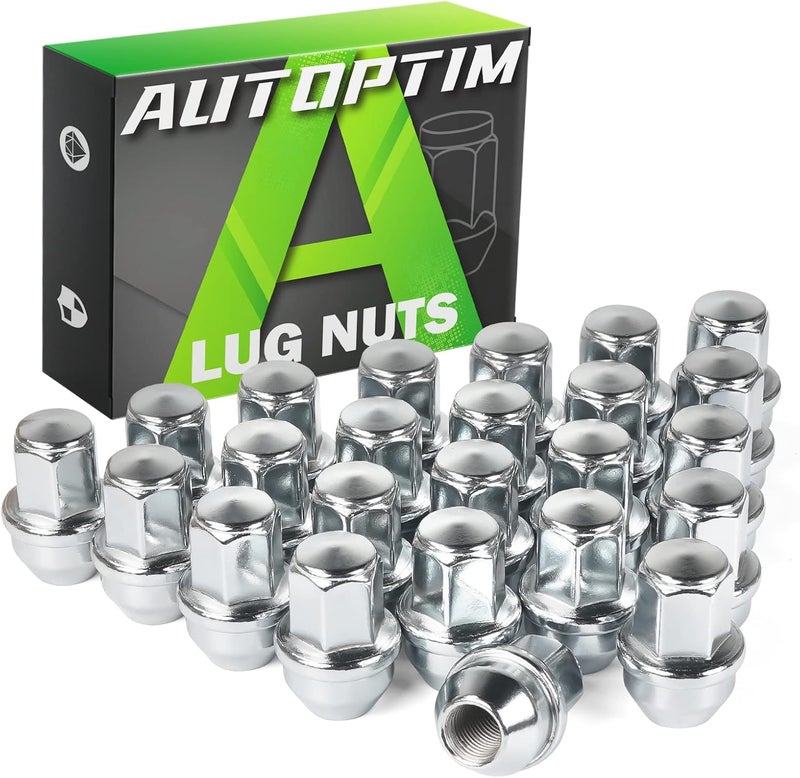 AUTOPTIM M14x1.5 Lug Nuts - Replacement for 2015-2024 Ford F150, Expedition, 2015-2020 Lincoln Navigator - 24PCS OEM Factory Chrome 21mm Hex - Image 1