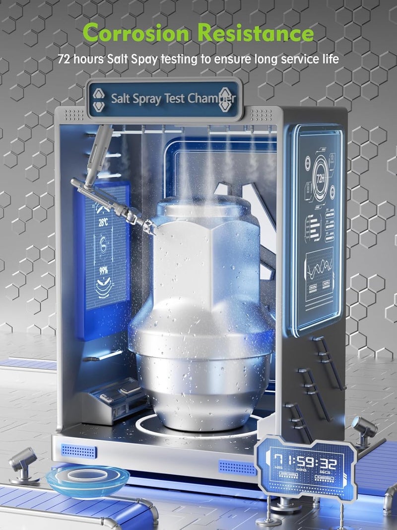 AUTOPTIM M14x1.5 Lug Nuts - Replacement for 2015-2024 Ford F150, Expedition, 2015-2020 Lincoln Navigator - 24PCS OEM Factory Chrome 21mm Hex - Image 3