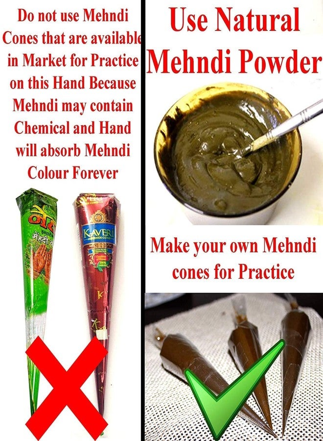 Shivraj Acrylic Hand and Leg Practice Set for Mehendi Art, Reusable and Washable, Professional Training Kit - Image 2