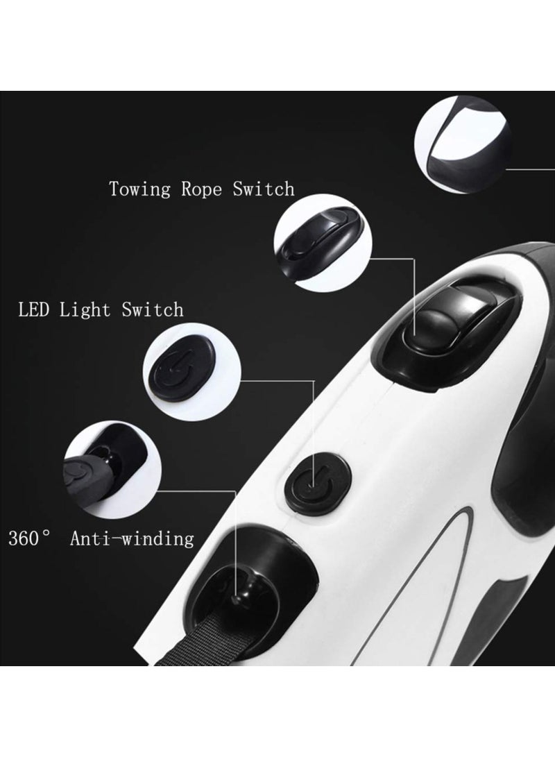 Excefore حبل سحب آلي قابل للتراجع 1 قطعة، مضاد للتشابك، حبل سحب للكلاب، حزام سحب للقطط، حزام نايلون قوي (أصفر) - Image 4